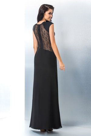 Robe de bal longue avec chiffon de sirène arrivée au cheville col u profond