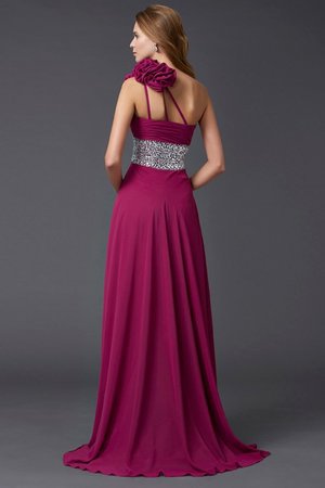 Robe de bal longue de princesse avec perle avec chiffon de traîne courte