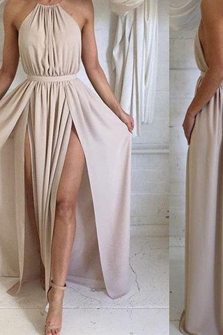 Robe de bal chic facile avec chiffon manche nulle dénudé