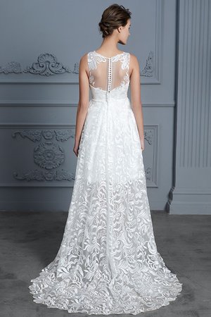 Robe de mariée manche nulle élégant silhouette asymétrique de princesse ligne a