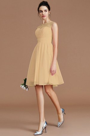 Robe demoiselle d'honneur naturel bref ligne a col en forme de cœur avec chiffon