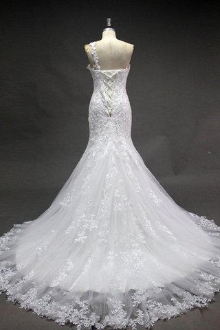 Robe de mariée delicat naturel manche nulle d'épaule asymétrique cordon