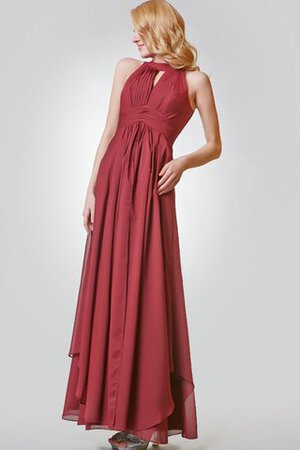 Robe de soirée longue en chiffon manche nulle de dos nu de tour de ceinture en haute
