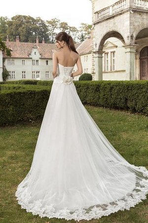 Robe de mariée cordon de traîne courte de col en cœur avec sans manches appliques