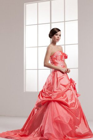 Robe de quinceanera de mode de bal decoration en fleur avec fleurs avec perle manche nulle