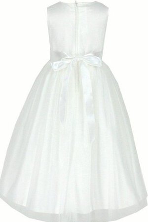 Robe cortège fille fermeutre eclair v encolure avec sans manches textile en tulle ligne a