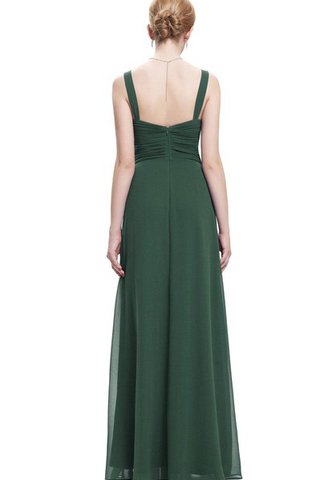 Robe demoiselle d'honneur ruché a-ligne longueur au ras du sol avec chiffon fermeutre eclair