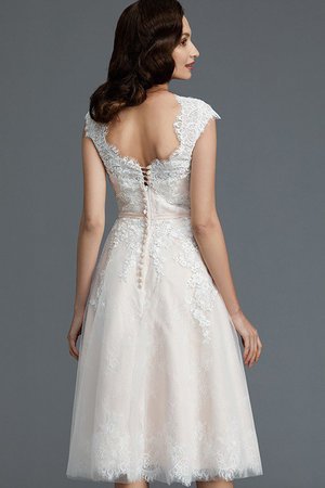 Robe de mariée de col bateau manche nulle textile en tulle de princesse a-ligne