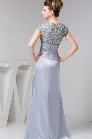 Robe de soirée elégant au niveau de cou ruché collant avec perle