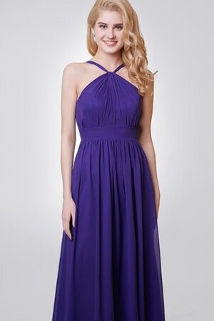 Robe demoiselle d'honneur longue avec ruban a-ligne ceinture avec chiffon