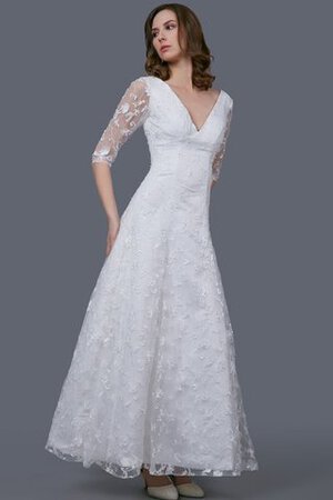 Robe de mariée impressioé longue delicat jusqu'à la cheville a-ligne