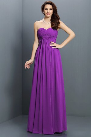 Robe demoiselle d'honneur longue ligne a au drapée de princesse de col en cœur