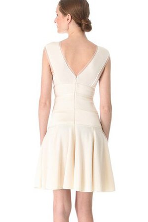 Robe de mariée bref fermeutre eclair ruché en chiffon a-ligne