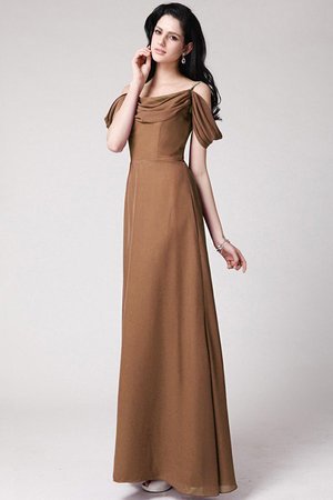 Robe demoiselle d'honneur plissage longue avec fronce avec sans manches avec zip