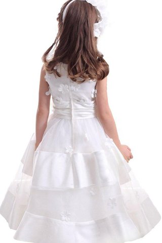 Robe cortège fille avec fleurs ruché appliques avec sans manches