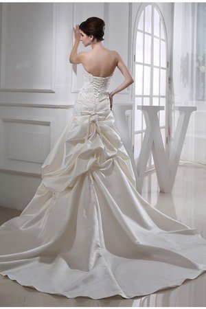 Robe de mariée longue cordon de sirène manche nulle en satin