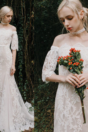 Robe de mariée a plage frappant de bustier textile en tulle naturel