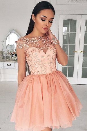 Robe fête de la rentrée bref naturel de princesse avec manche longue en chiffon