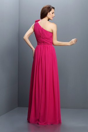 Robe demoiselle d'honneur longue avec chiffon manche nulle jusqu'au sol avec fronce