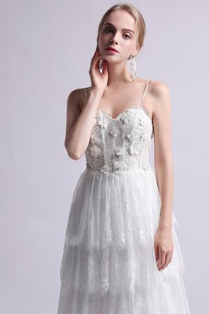 Robe de mariée avec zip honorable naturel longue romantique