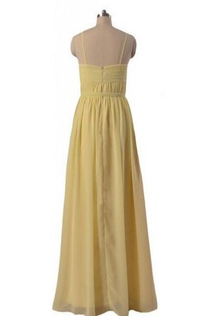 Robe demoiselle d'honneur naturel en chiffon a-ligne col en forme de cœur fermeutre eclair