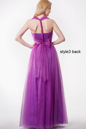 Robe demoiselle d'honneur plissage longue ceinture en étoffe avec sans manches de bustier