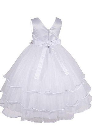 Robe cortège fille v encolure asymétrique ligne a avec gradins ruché