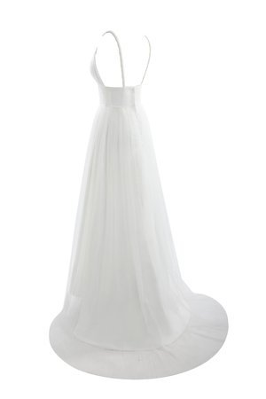 Robe de mariée formelle simple romantique avec sans manches de bustier