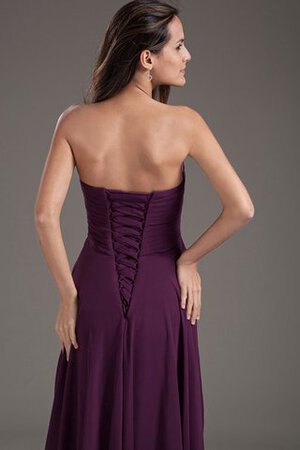 Robe demoiselle d'honneur romantique facile en chiffon a-ligne de bustier