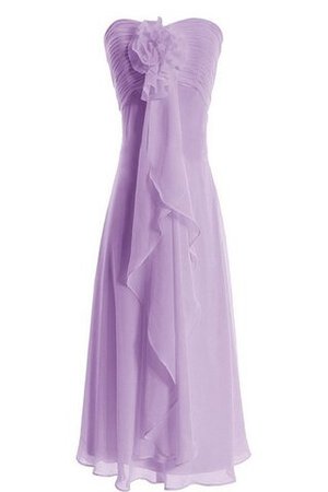 Robe demoiselle d'honneur facile en chiffon de lotus de bustier col en forme de cœur