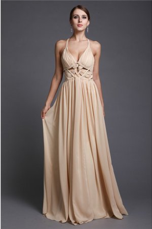 Robe de bal naturel fermeutre eclair de lotus de princesse v encolure