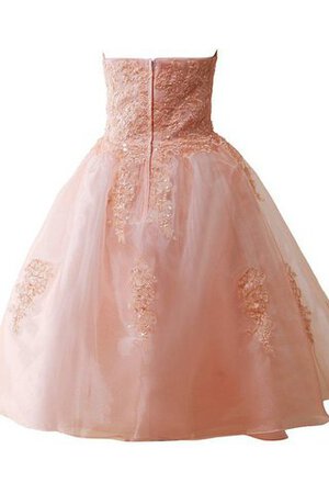 Robe cortège fille brillant decoration en fleur manche nulle dénudé ligne a