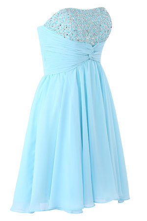 Robe de cocktail courte avec perle avec cristal avec sans manches avec chiffon