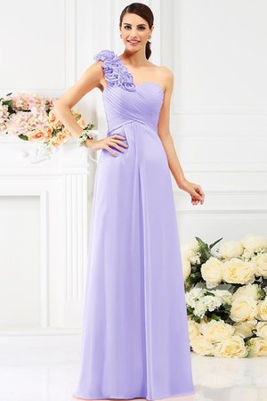 Robe demoiselle d'honneur longue avec fleurs de princesse ligne a en chiffon