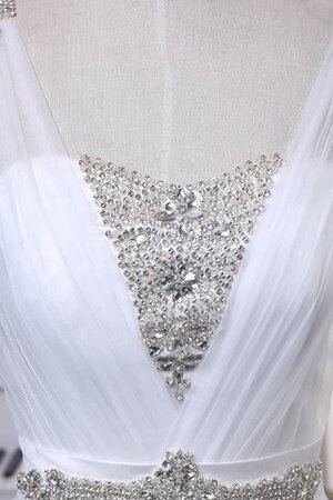 Robe de mariée en dentelle cordon d'epaule ecrite avec perle en satin