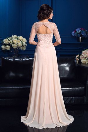 Robe mère de mariée avec perle de princesse de traîne courte ligne a manche nulle