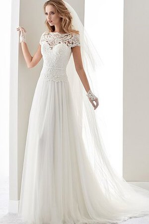 Robe de mariée avec perle sans ceinture manche nulle salle interne jusqu'au sol