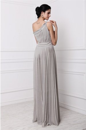 Robe de bal longue gaine jusqu'au sol manche nulle avec perle