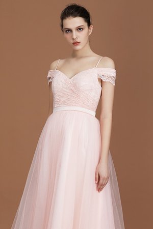 Robe demoiselle d'honneur fascinant de princesse en tulle a-ligne bretelles spaghetti