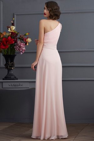 Robe de soirée naturel avec chiffon avec sans manches de princesse avec perle