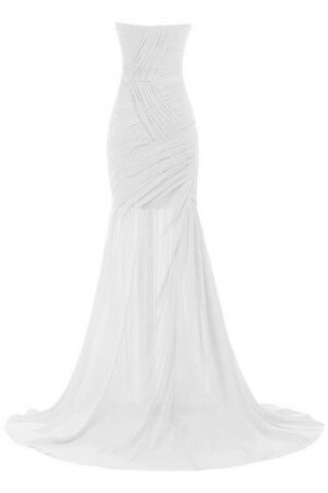 Robe mère de mariée ruché avec perle de traîne courte en chiffon fermeutre eclair