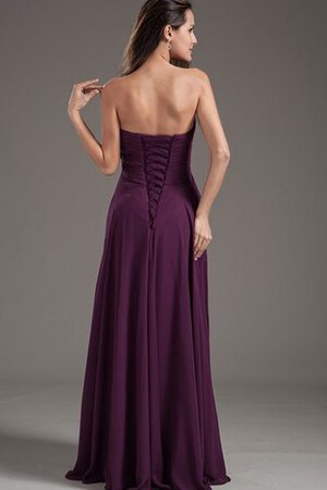 Robe demoiselle d'honneur romantique facile en chiffon a-ligne de bustier