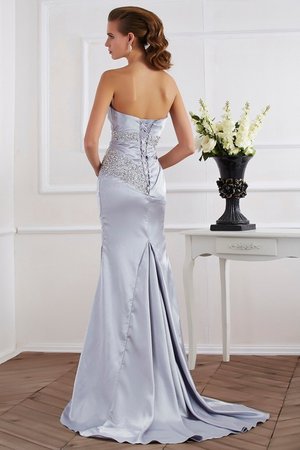 Robe de soirée longue avec lacets de sirène avec perle manche nulle