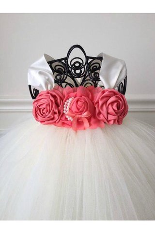 Robe cortège fille de tour de ceinture en haute avec gradins en tulle de mode de bal de lotus