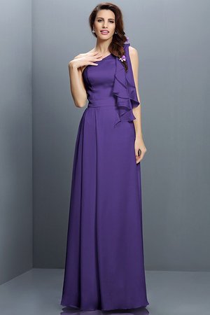 Robe demoiselle d'honneur longue avec sans manches avec chiffon ligne a de lotus