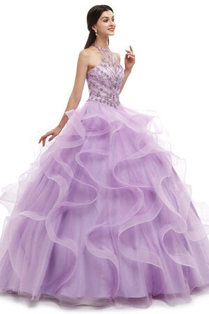 Robe de quinceanera splendide avec perle manche nulle classique sexy