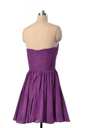 Robe demoiselle d'honneur bref plissage avec zip croisade en chiffon