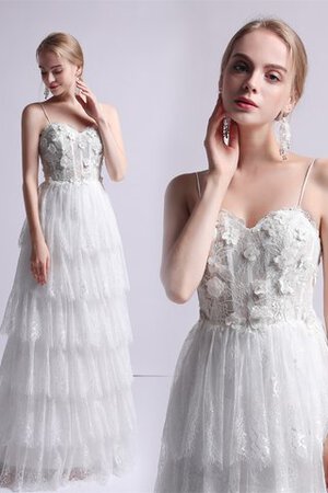 Robe de mariée avec zip honorable naturel longue romantique