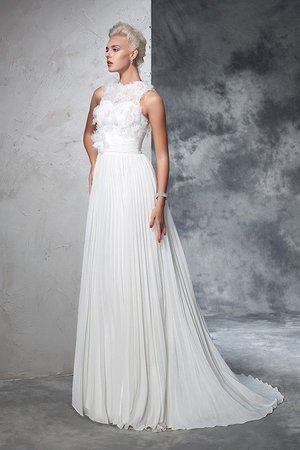 Robe de mariée de princesse en chiffon de tour de ceinture empire elevé ligne a