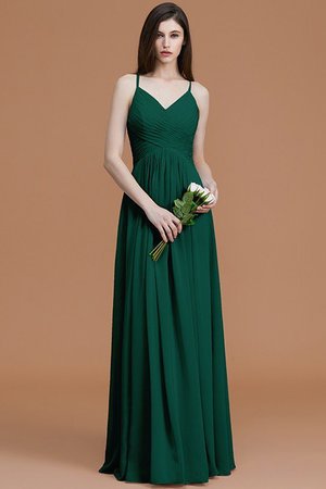 Robe demoiselle d'honneur de princesse ligne a ruché manche nulle avec chiffon